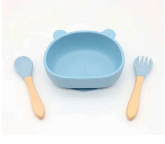 Bowl silicona cubiertos - habibatikids