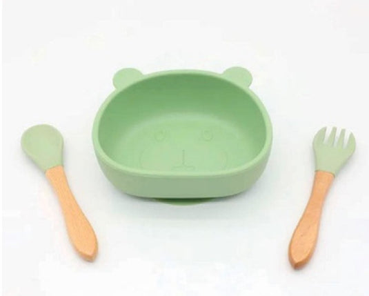 Bowl silicona cubiertos - habibatikids