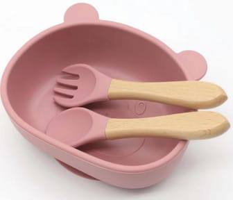 Bowl silicona cubiertos - habibatikids