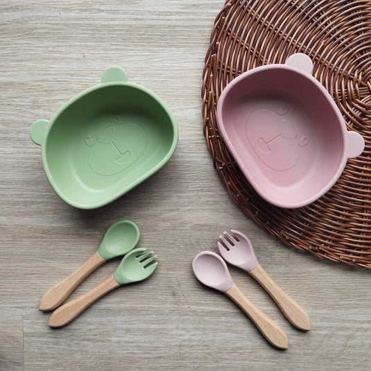 Bowl silicona cubiertos - habibatikids