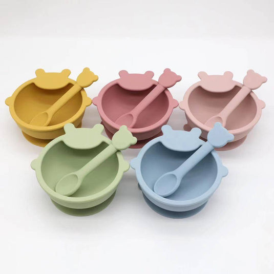 Bowl silicona ranita con cuchara - habibatikids