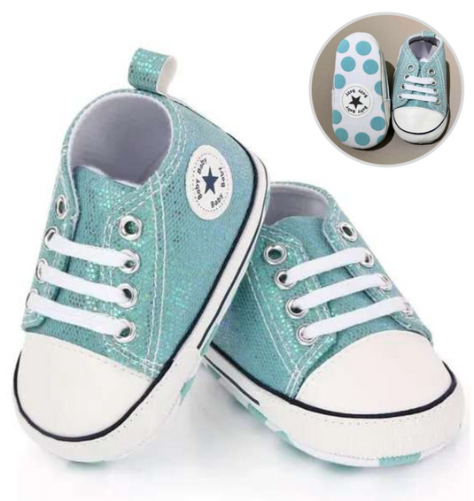 Converse baby brillos aguamarina
