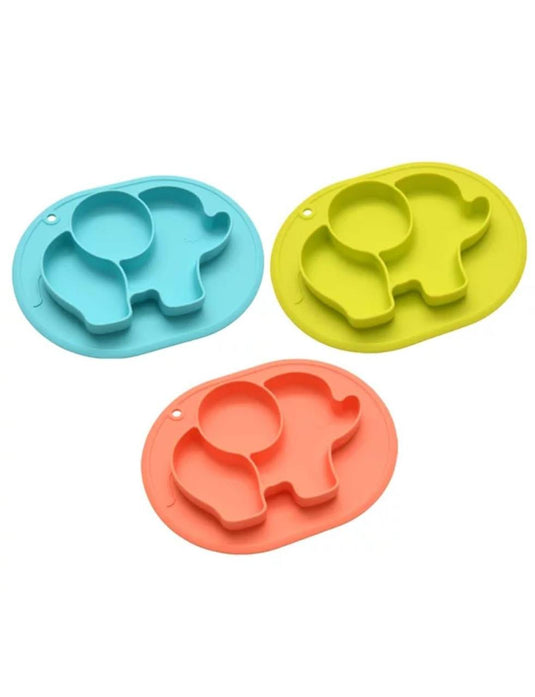 Plato silicona elefante 27x 20 cm - habibatikids