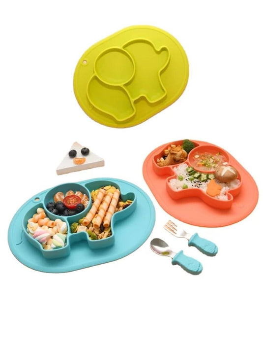 Plato silicona elefante 27x 20 cm - habibatikids