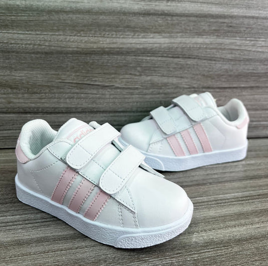Tenis Adidas velcro rosa - habibatikids