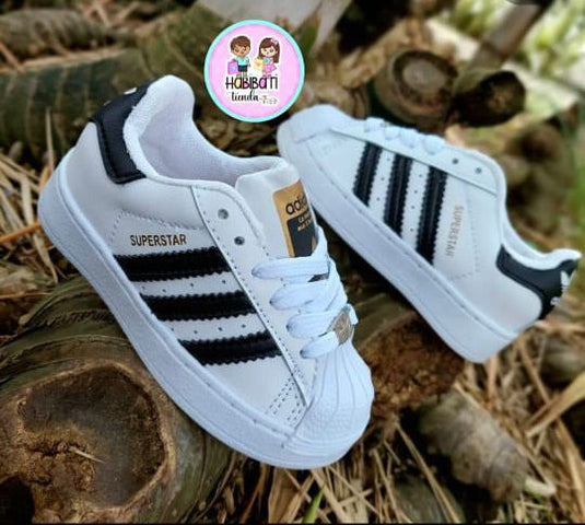 Tenis Superstar clásico cordón - habibatikids
