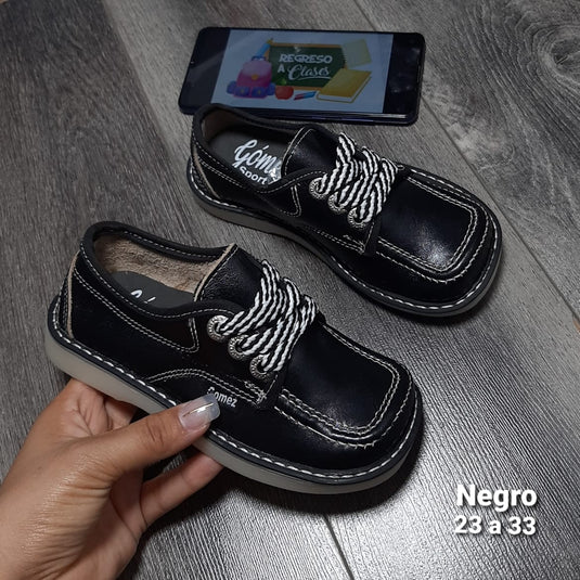 Zapatos Colegiales Goma Negros