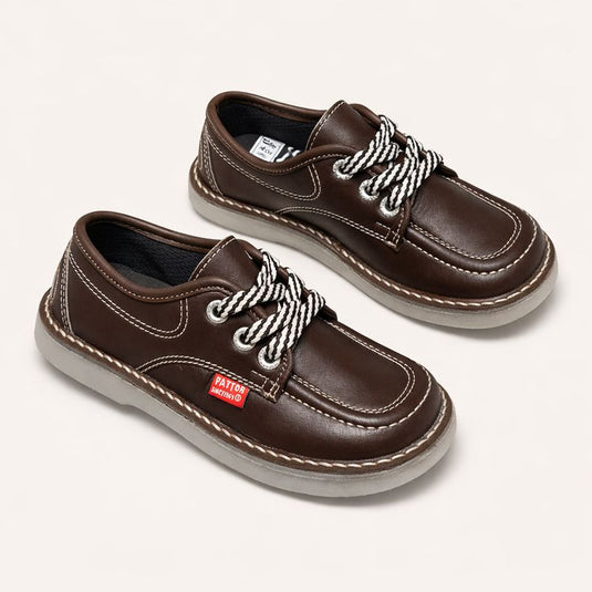 Zapatos Colegiales Goma Café
