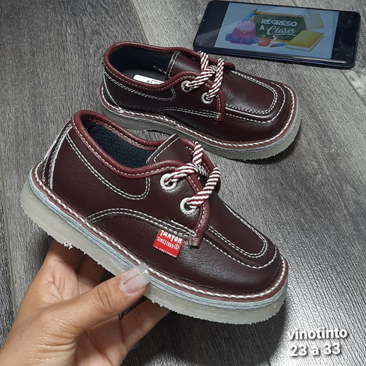 Zapatos Colegiales Goma Vinotinto